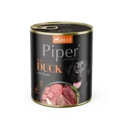 Conserva pentru caini Piper Adult cu rata pere 800 gr