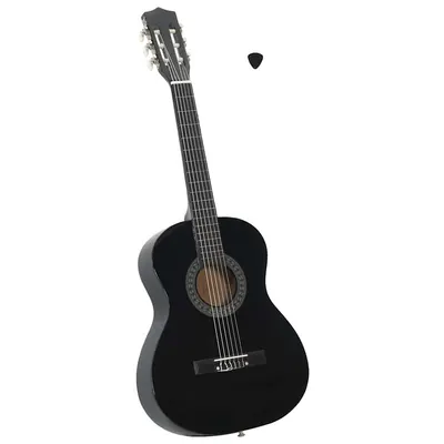 vidaXL Chitară clasică pentru începători și copii, negru, 3/4 36"