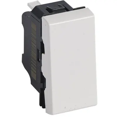 Intrerupator simplu 1 modul Legrand Mosaic 077000 / 077000L, alb