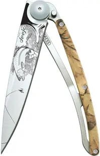 Cuțit de buzunar Deejo Brown Camo - Trout, 37 g