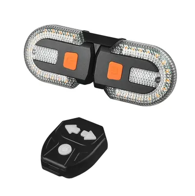 Lumină spate bicicletă LED cu semnalizatoare wireless telecomandă USB-C