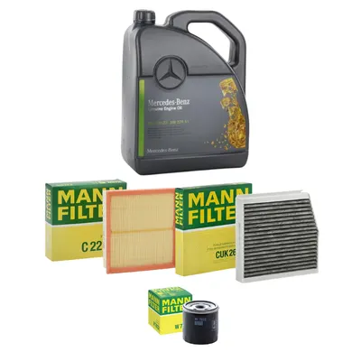 Pachet Revizie Ulei Mercedes Benz 229.52 + Filtre Mann pentru A 180 CDI d (176.012) (1461 cmc 80 kW 109 CP)