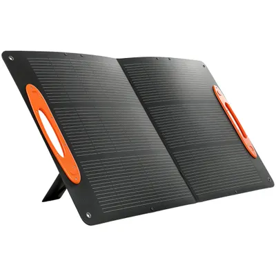 HOMCOM Încărcător Solar 100W, Pliabil, cu Port USB-A și USB-C pentru Încărcare Rapidă de Smartphone-uri și Tablete, Impermeabil IP67, Negru | Aosom Romania