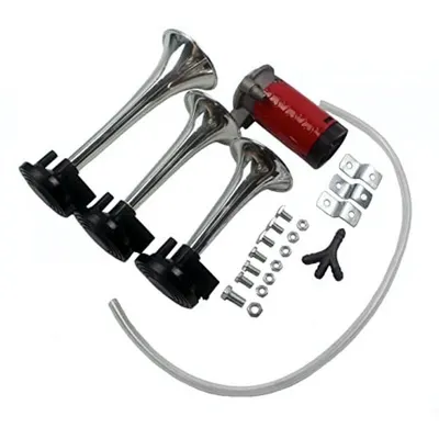 Claxon Auto 12v cu 3 Goarne si Compresor