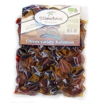 Masline kalamata, vidate, bio, 250g, Stamatakos Olivegrove