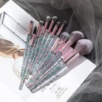 Set 10 Pensule Makeup cu Sclipici, Rose