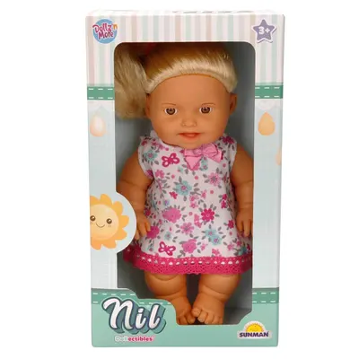 Papusa bebelus Nil cu fata zambitoare, Dollz n More, 23 cm