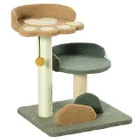 PawHut Copac Zgârieturi Pisici 2 Platforme Minge Catifea 43x39x52cm Multicolor | Aosom Romania
