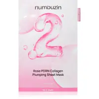 Numbuzin No. 2 Rose PDRN Collagen Plumping Sheet Mask mască textilă hidratantă pentru o piele mai luminoasa 5 buc
