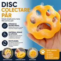 Disc reutilizabil pentru colectarea parului de animale, ideal pentru masina de spalat