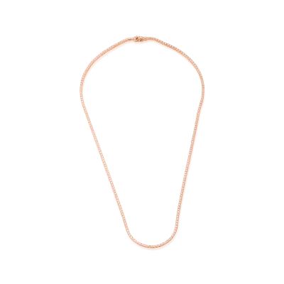 Colier tennis din aur roz cu diamante maro de 1.8ct