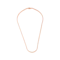 Colier tennis din aur roz cu diamante maro de 1.9ct