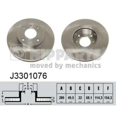Disc frana NIPPARTS J3301076
