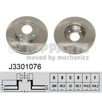 Disc frana NIPPARTS J3301076