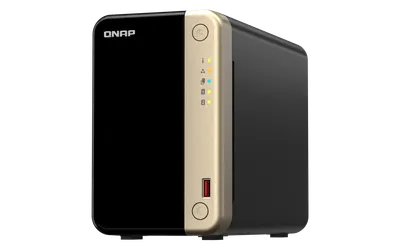 NAS QNAP 264 2-Bay, CPU Intel Celeron N5105/N5095 4-core/4-thread Processor, RAM 8 GB DDR4 (onboard, not expandable), HDD 2 x 2.