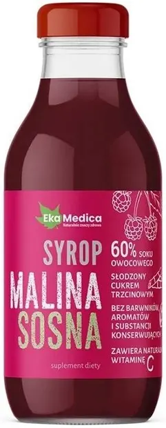 Sirop de zmeură, muguri de pin și acerola, 300 ml, EkaMedica