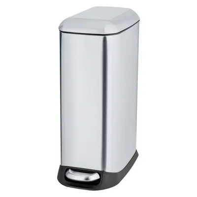 Coș de gunoi argintiu cu pedală din oțel inoxidabil 12 l Design – Wenko