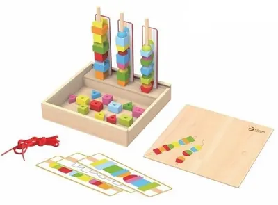 Set din lemn Classic World - forme geometrice