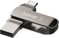 Memorie flash Lexar JumpDrive - D400, 128GB, USB-A/C 3.1, argintiu