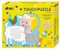 Puzzle din lemn Avenir -Atingeți și simțiți, fermă