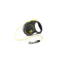 Lesa retractabila Flexi, neon, lungime 3 m, pentru caini cu greutate de pana la 8 kg