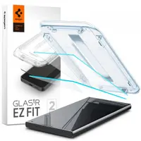 Folie de protectie Ecran Spigen GlastR EZ FIT pentru Samsung Galaxy S24 Ultra S928, Sticla Securizata, Full Glue, Set 2 bucati AGL07495