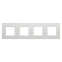 Placa Ornament Dahlia - in Technopolymer - 4 Modul Horizontal/vertical - Light Grey