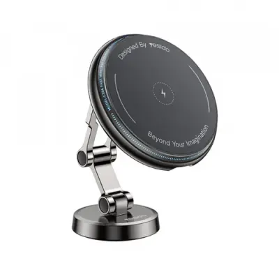 Suport si Incarcator Auto Wireless Yesido C306, 15W, 1.67A (Negru)