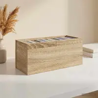 vidaXL Raft pentru depozitarea CD-urilor 4 buc. Stejar Sonoma