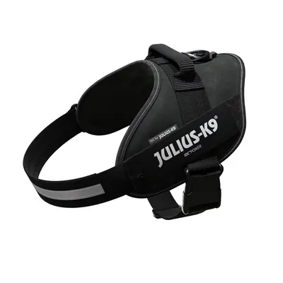 Ham JK9 IDC Power, negru, reflectorizant, pentru caini cu greutate de 28-40 kg, circumferinta piept 71-96 cm