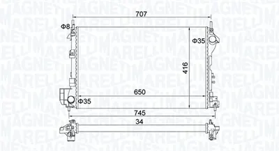 Radiator motor potrivit FIAT CROMA; OPEL SIGNUM, VECTRA C, VECTRA C GTS 1.8-3.2