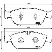 Set placute frana, frana disc BREMBO P 85 127