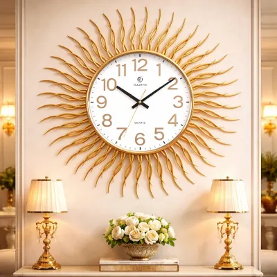 Ceas de perete model soare 69 cm decorativ fosforescent modern elegant silentios