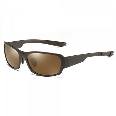 Ochelari De Soare Barbati Techsuit MM108, Polarizati, Protectie UV, Maro