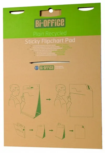 Flipchart de masa Bi-Office - Pentru coli autoadezive, 58.5 x 50 cm, 20 coli