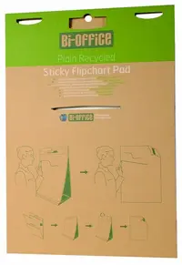 Flipchart de masa Bi-Office - Pentru coli autoadezive, 58.5 x 50 cm, 20 coli