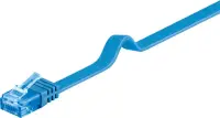Cablu de retea RJ45 CAT 6A flat UTP 3m Albastru, Goobay G96328