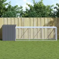 Gossi cotet de pui cu incinta antracit 110x405x110 cm otel galvanizat