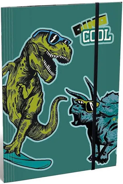 Dosar cu gumă de șters Lizzy Card - Dino Cool