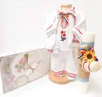 Set Traditional Botez - Costumas baietel Trusou Lumanare 3