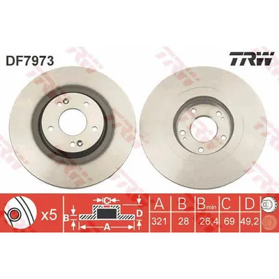 Disc frana TRW DF7973