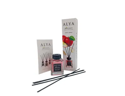 Odorizant de Cameră cu Bețișoare Alya, 100 ml, difuzor de parfum, Juicy apple