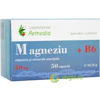 Magneziu 50mg + Vitamina B6 50cps