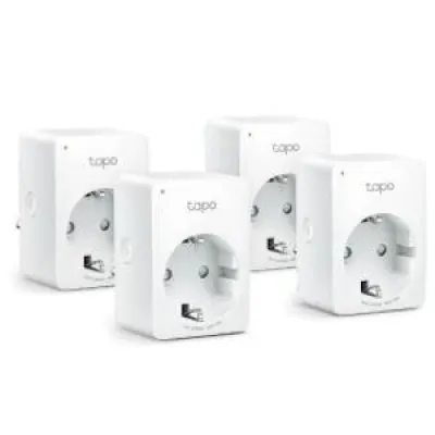 TP-Link MINI SMART WI-FI SOCKET TAPO P100 (4-PACK), Protocol: IEEE 802.11b/g/n, Bluetooth 4.2 (for onboarding only), 2.4 GHz, TAPO P100(4-PACK)