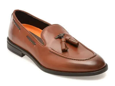 Mocasini eleganti RELAX maro, 2820, din piele naturala