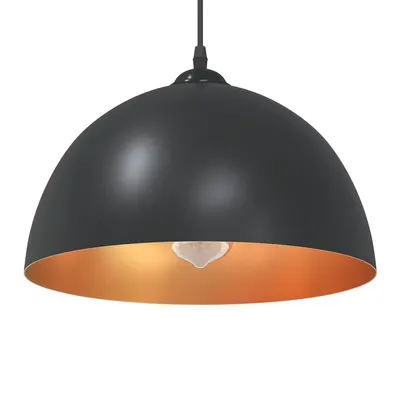 Gossi lampi de suspendare 2 buc e27 negru Ø 30 cm metal
