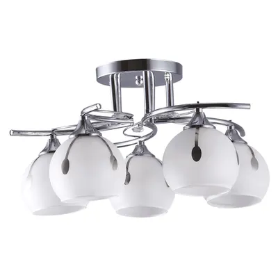 Lustra Sereno Alb+Crom 5xE27 60W