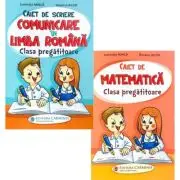 Pachet 2 caiete Clasa Pregatitoare: Comunicare in limba romana si Matematica