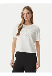 Tricou dama - alb - bumbac - croiala regular fit