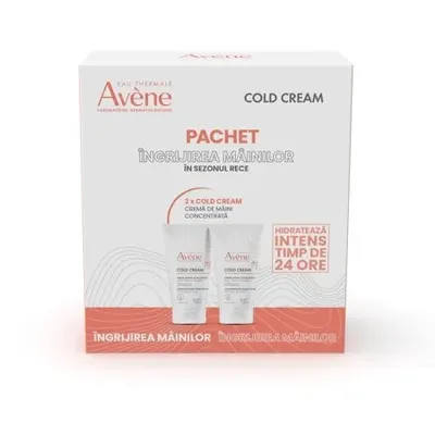 Pachet Crema Concentrata pentru Maini Cold Cream, Avene, 50 ml + 50 ml